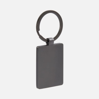 Брелок Gun Metal Leather Rectangle