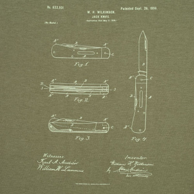Футболка приталенная Old Patents. Knife