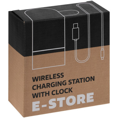 Зарядная станция с часами E-Store для смартфона, часов и наушников